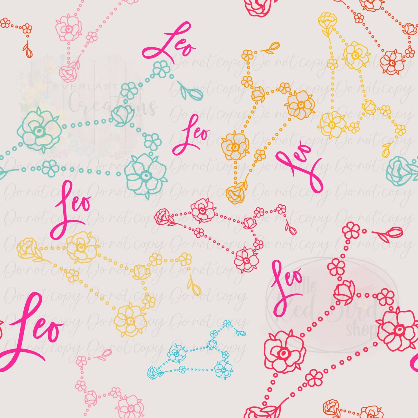 ***PREORDER*** Floral Zodiac Sign Bow & Scrunchies