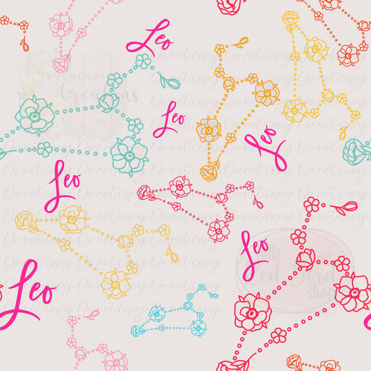 ***PREORDER*** Floral Zodiac Sign Bow & Scrunchies