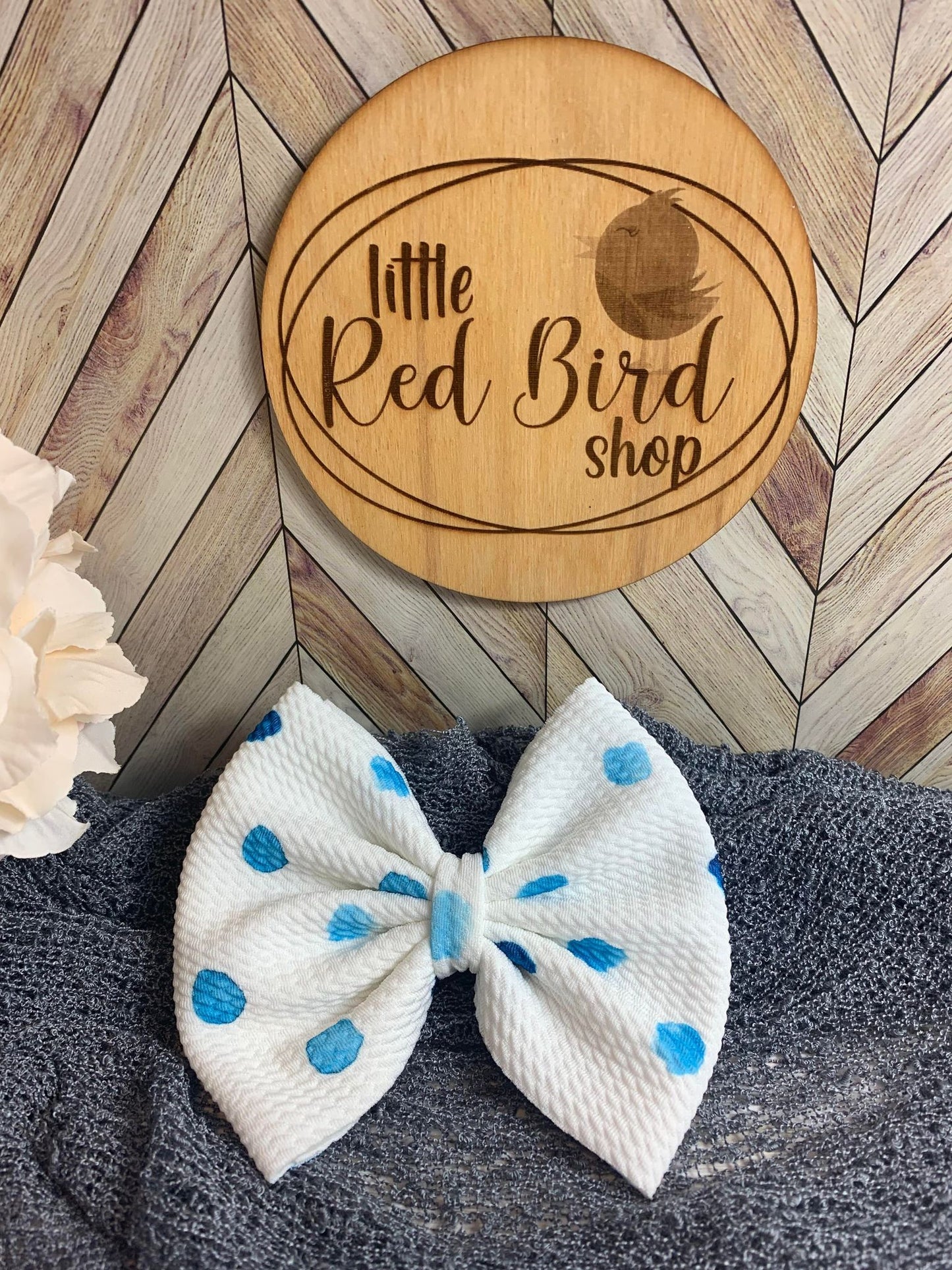 Blue Dots on White